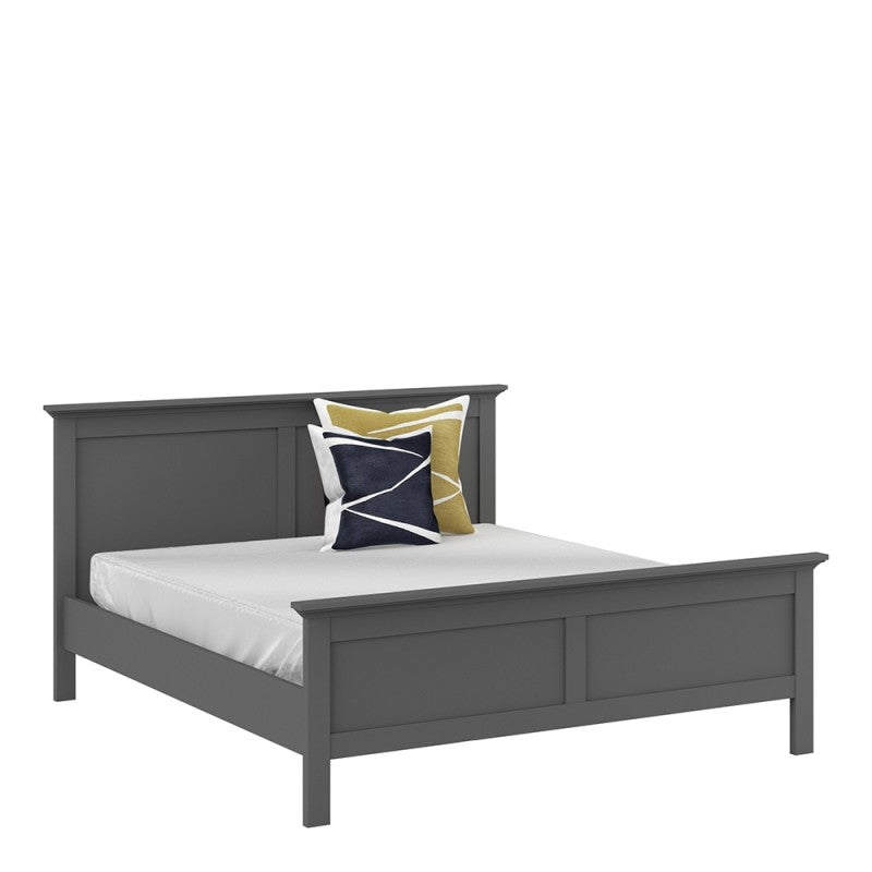 Paris Super King Bed (180 x 200) in Matt Grey