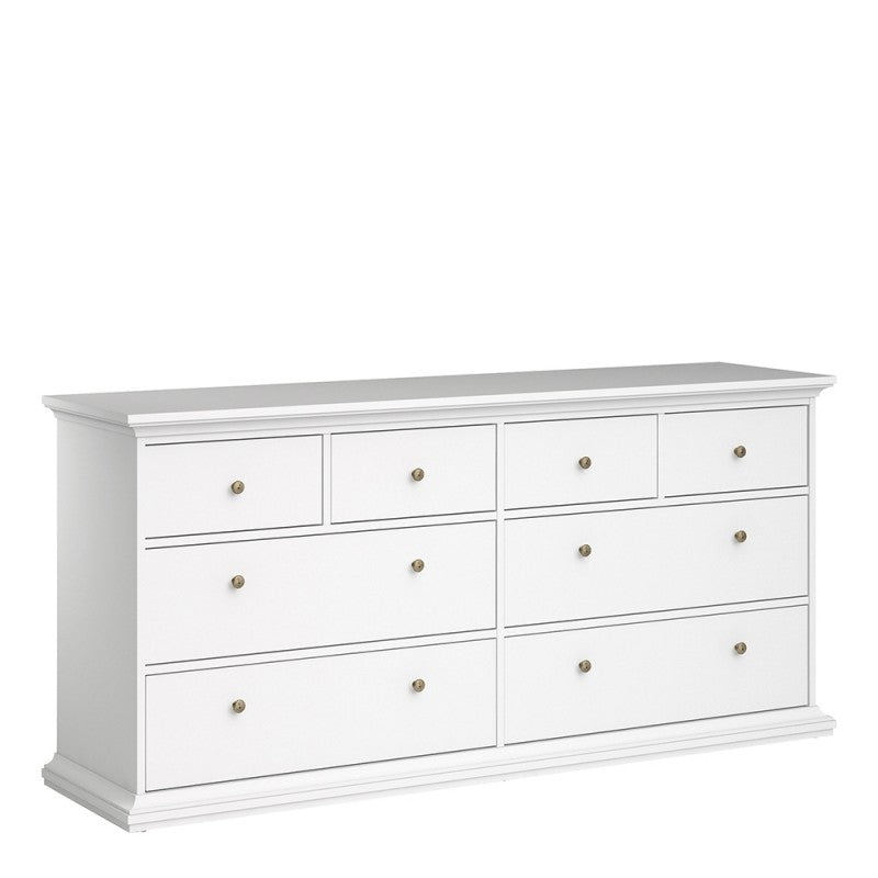 Paris Chest of 8 Drawers in White