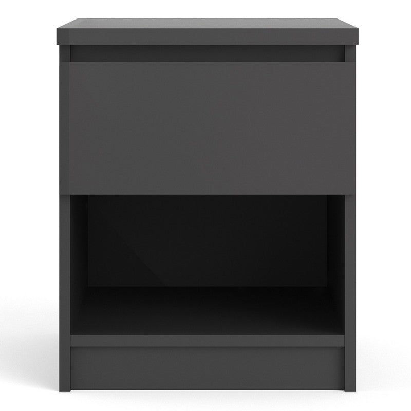 Naia Bedside - 1 Drawer 1 Shelf in Black Matt