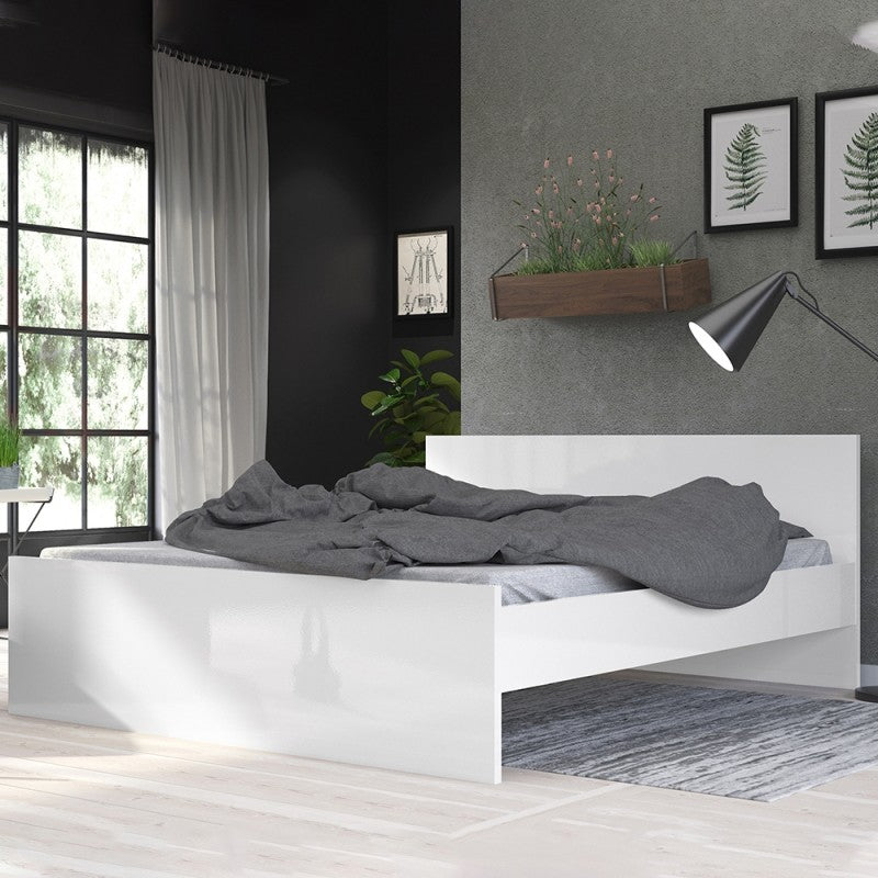 Naia Bed 160x200 White high gloss