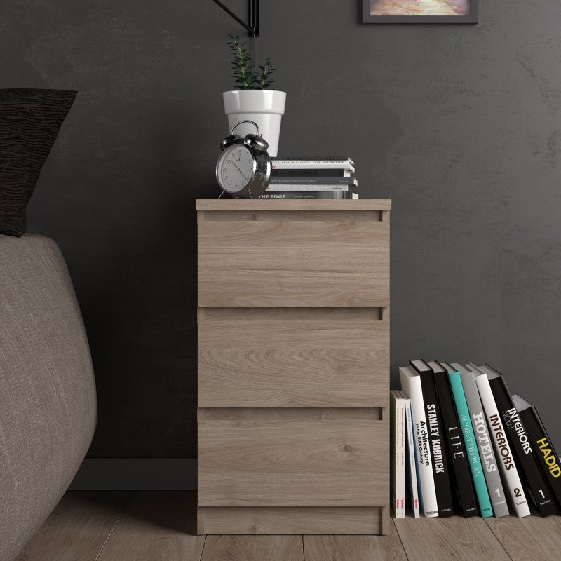 Naia Bedside - 3 Drawers in Jackson Hickory