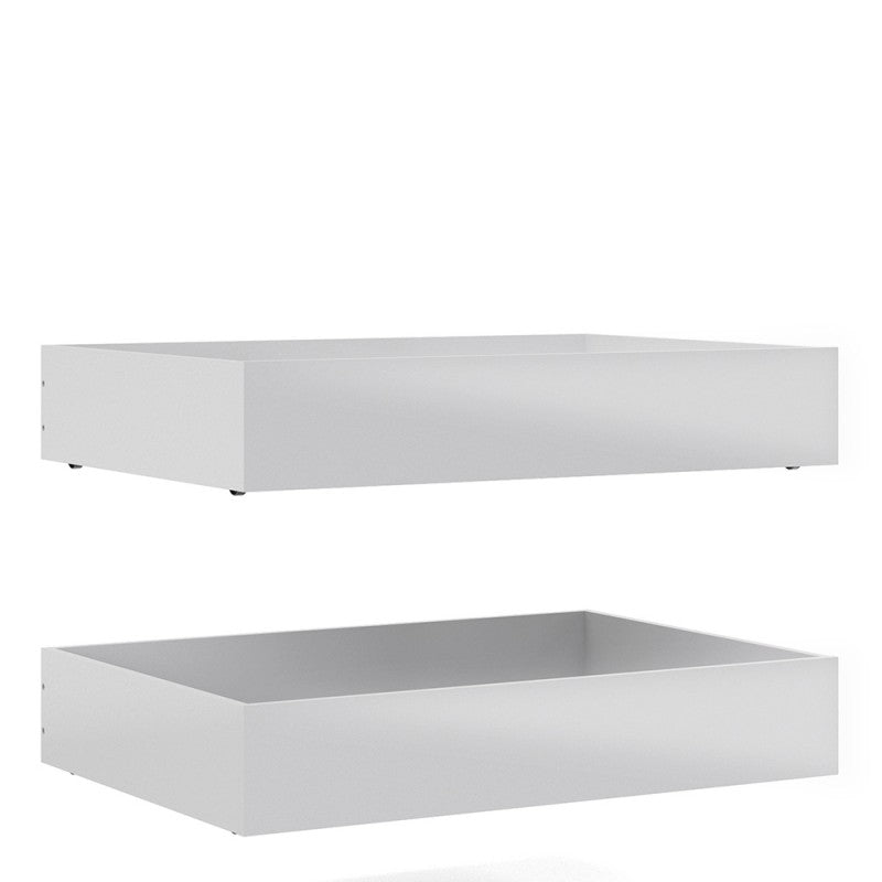 Naia Under Bed drawers 2 pcs. White High Gloss