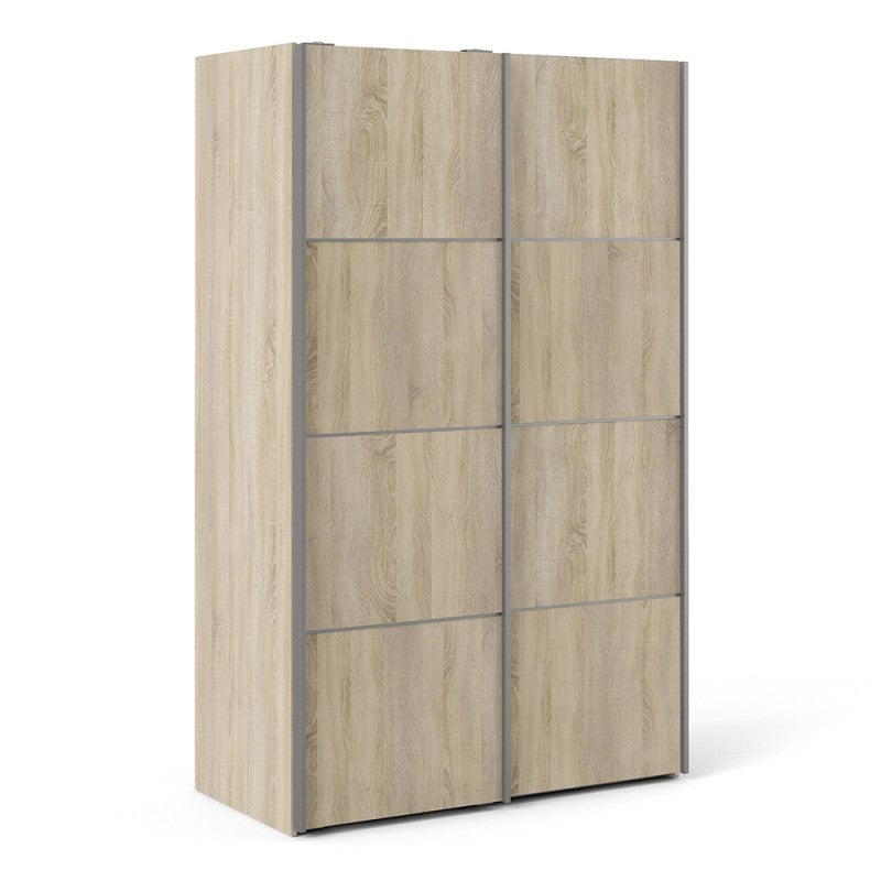 Verona Sliding Wardrobe 120cm in Oak with Oak Doors