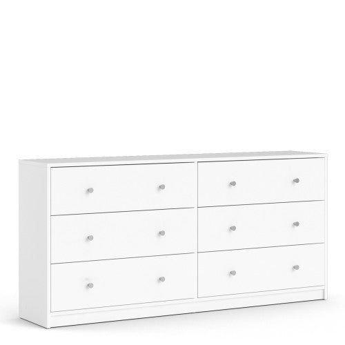 May Double dresser 6 drawers in White