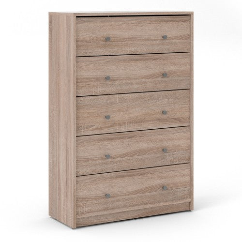 May Chest of 5 Drawers in Truffle Oak