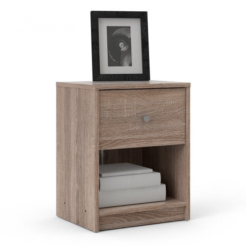 May Bedside 1 Drawer in Truffle Oak