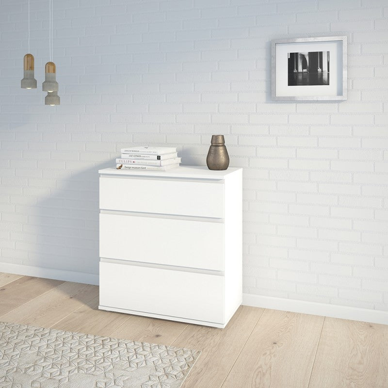 Nova Chest of 3 Drawers in White