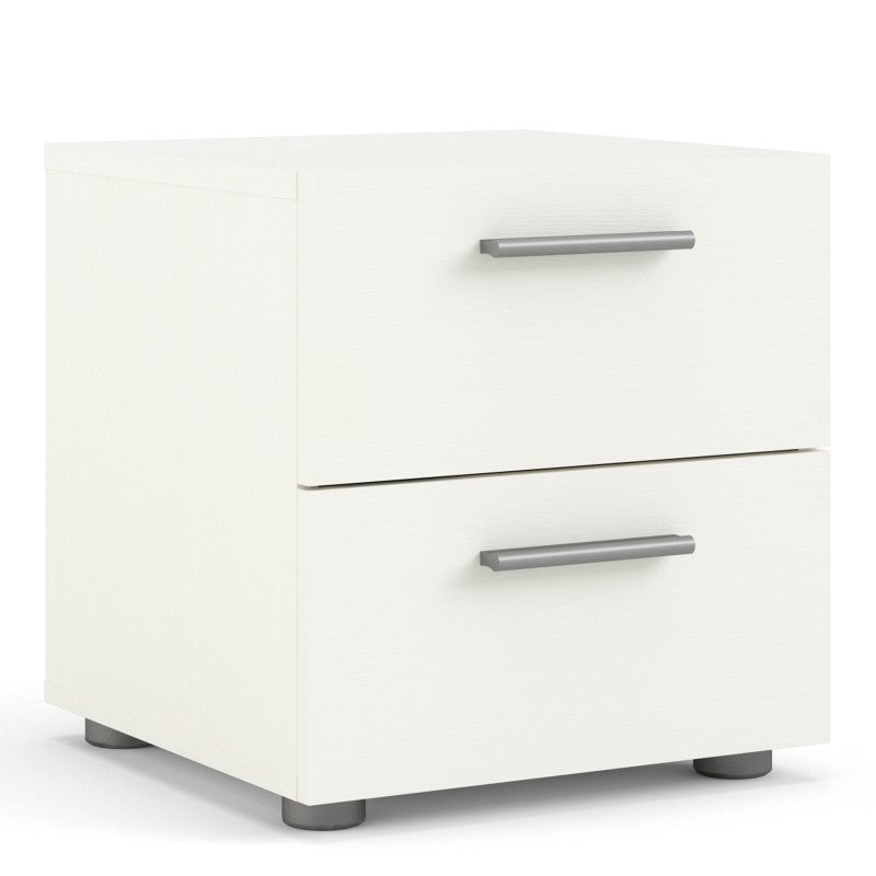 Pepe Bedside 2 Drawers in White woodgrain