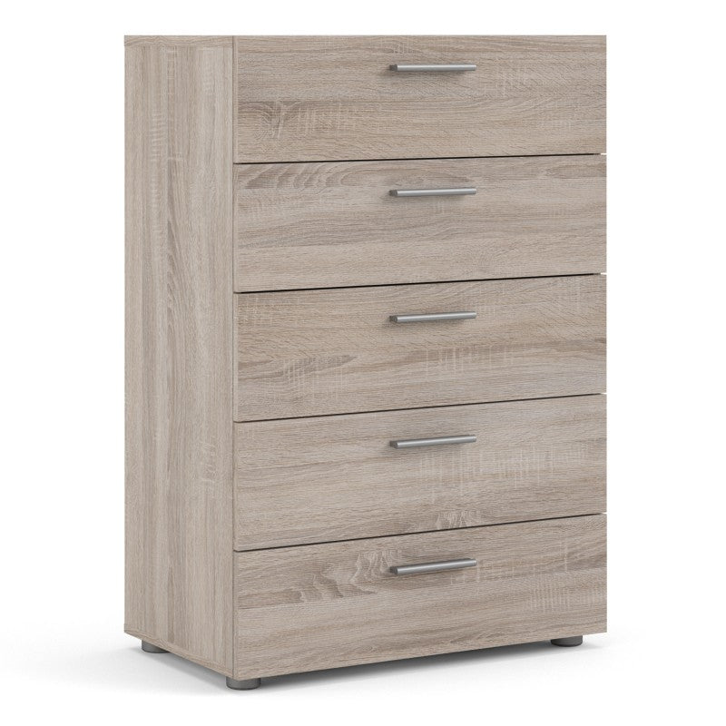 Pepe Chest of 5 Drawers in Truffle Oak