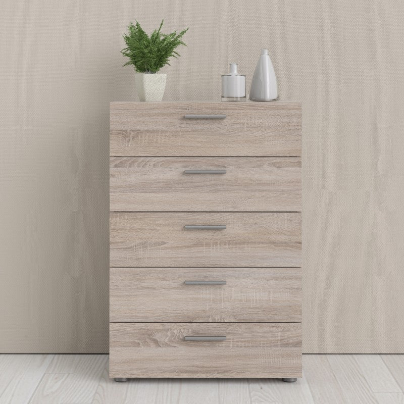 Pepe Chest of 5 Drawers in Truffle Oak