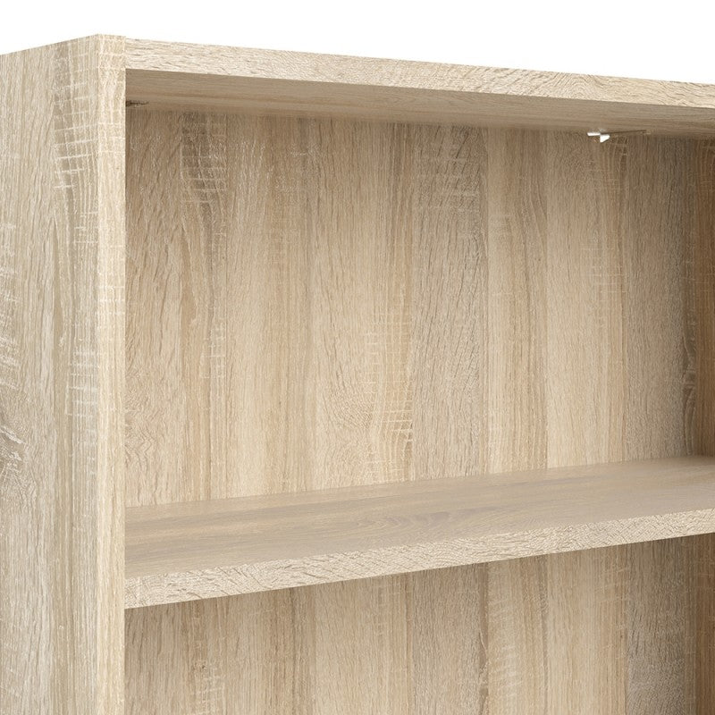 Basic Low Wide Bookcase (2 Shelves) in Oak