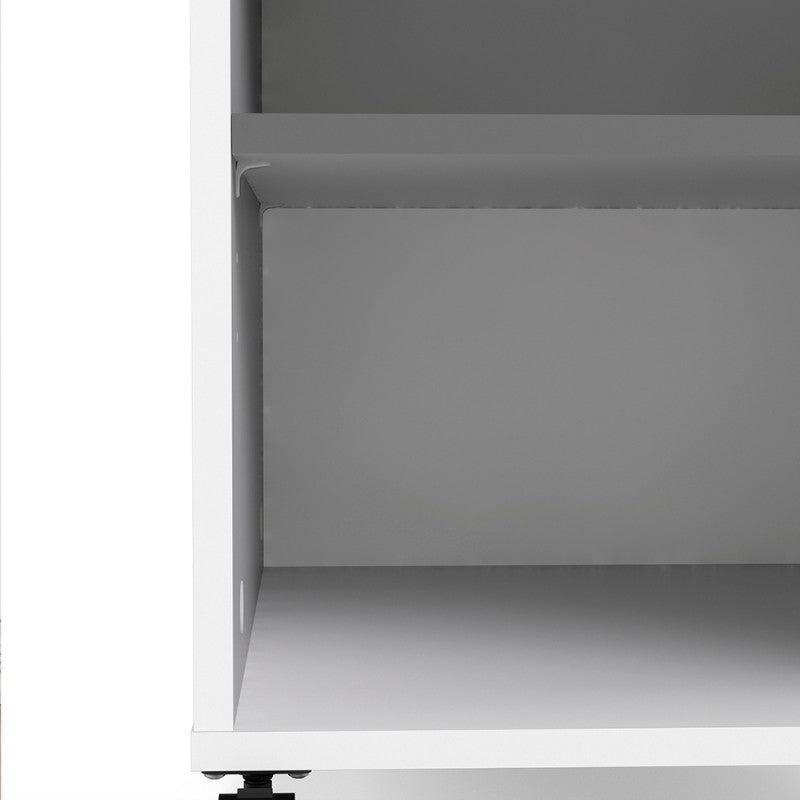 Function Plus Mobile file cabinet 2 drawers + 1 shelf White Grey