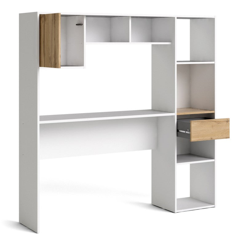 Function Plus Multi Desk in White and Wotan light oak