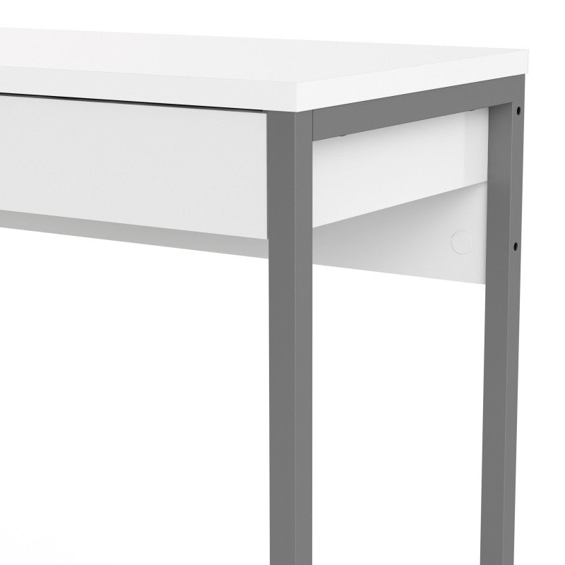 Function Plus Desk 2 Drawers in White High Gloss