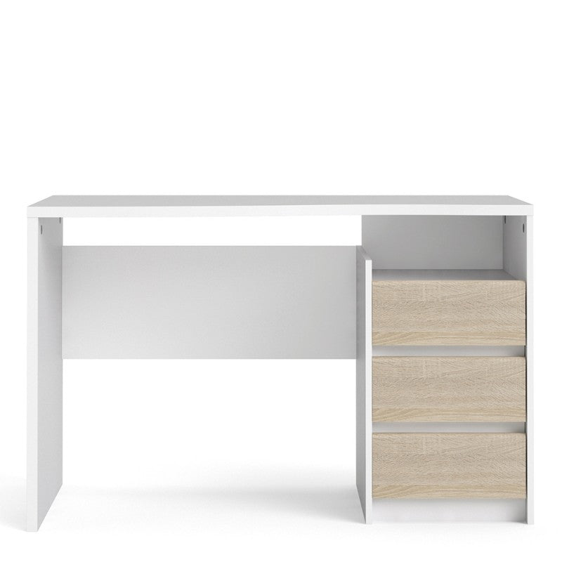 Function Plus Desk 3 drawers White Oak structure