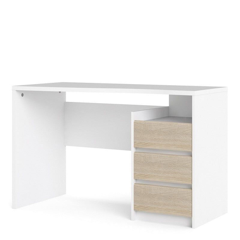 Function Plus Desk 3 drawers White Oak structure