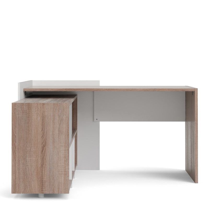 Function Plus Unit Desk with  6 Shelf Bookcase 140x120xh80 cm