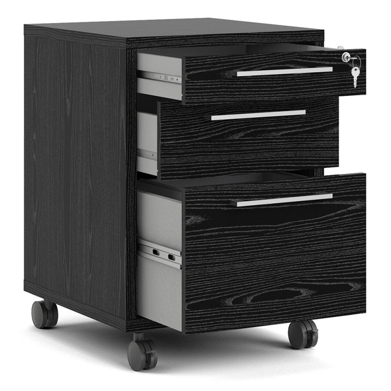 Prima Mobile file cabinet in Black Woodgrain