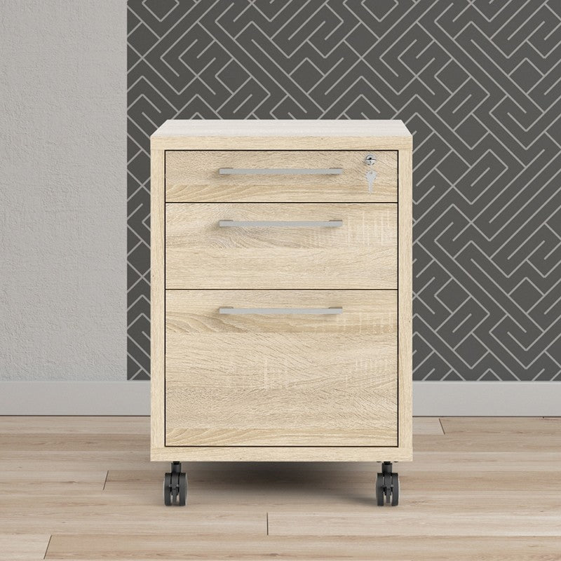 Prima Mobile file cabinet in Oak