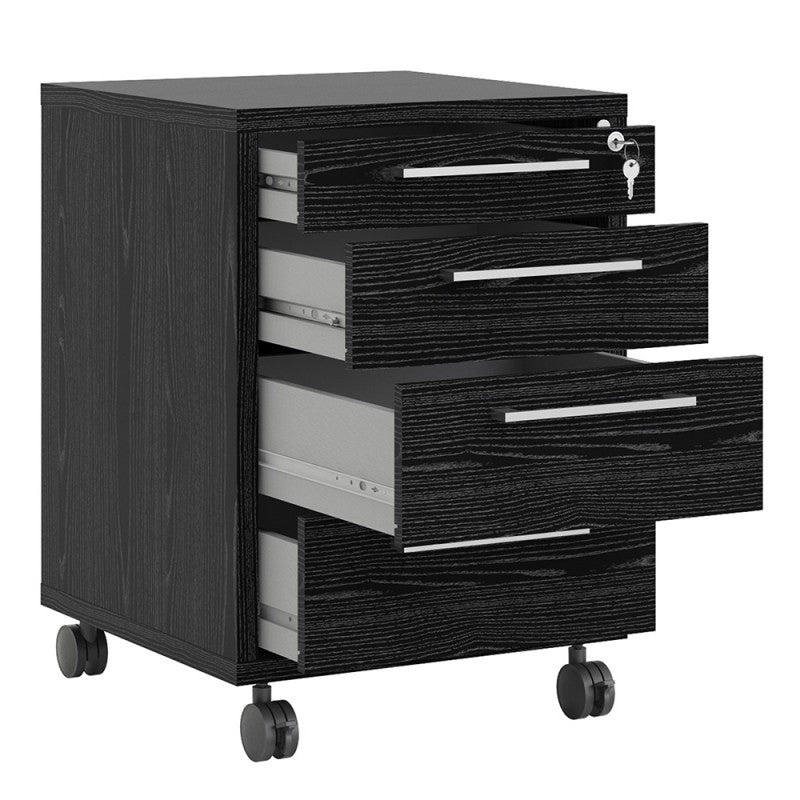 Prima Mobile cabinet in Black Woodgrain