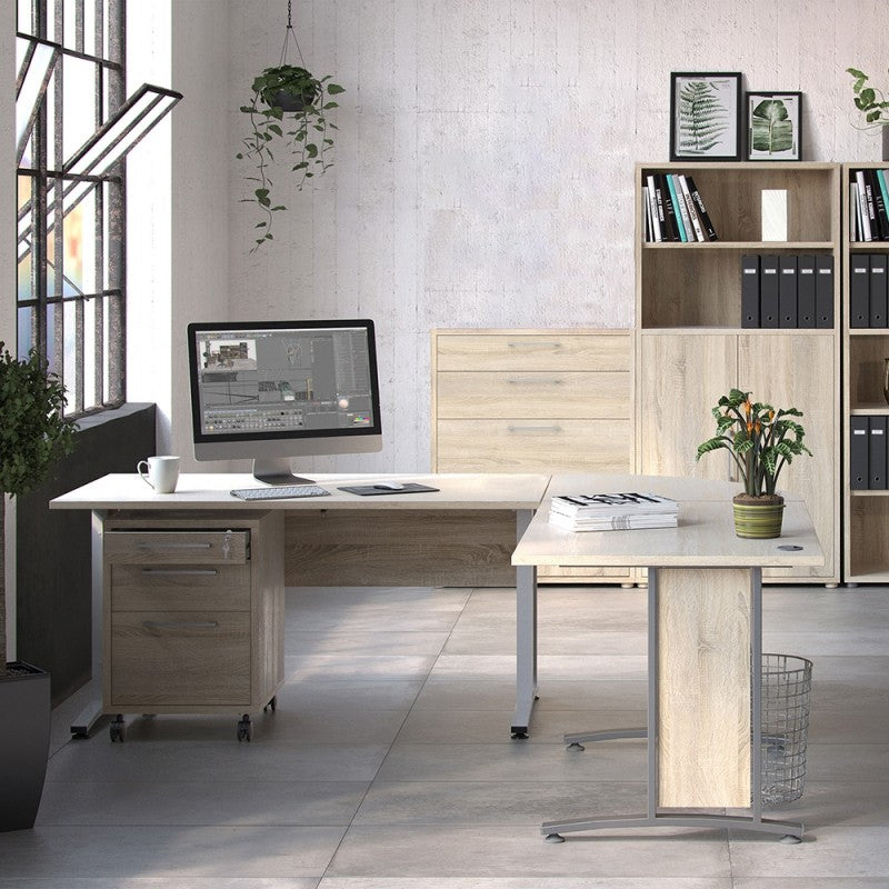 Prima Office Storage with 2 Drawers + 2 File Drawers in Oak