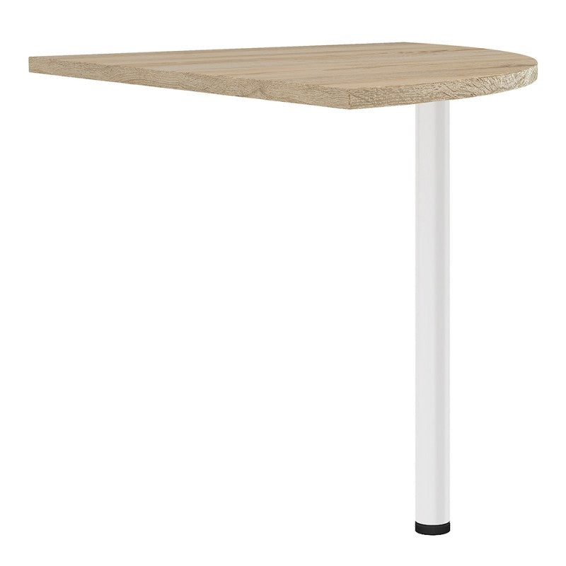 Prima Corner desk top in Oak with White legs