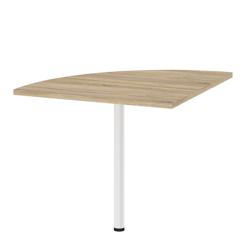 Prima Corner desk top in Oak with White legs