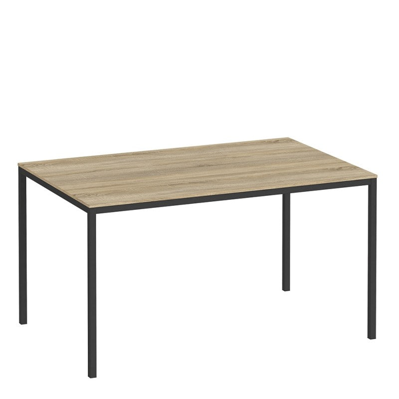 Family Dining table 90,0 x 140,0 x 75,0 cm Oak structure Black