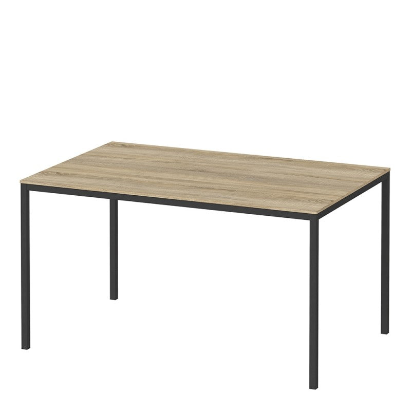 Family Dining table 90,0 x 140,0 x 75,0 cm Oak structure Black