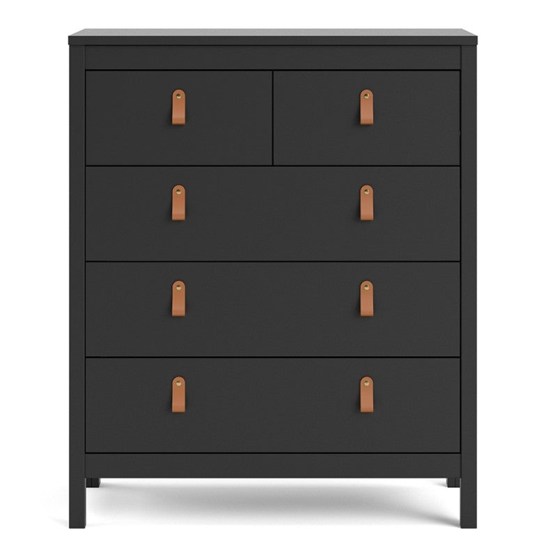 Barcelona Chest 3+2 drawers in Matt Black