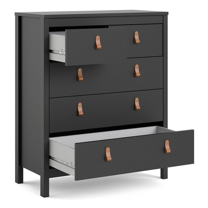 Barcelona Chest 3+2 drawers in Matt Black