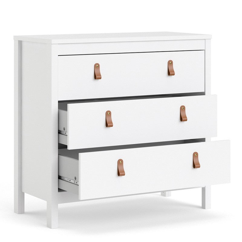 Barcelona Chest 3 drawers in White