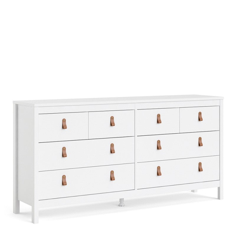 Barcelona Double dresser 4+4 drawers in White