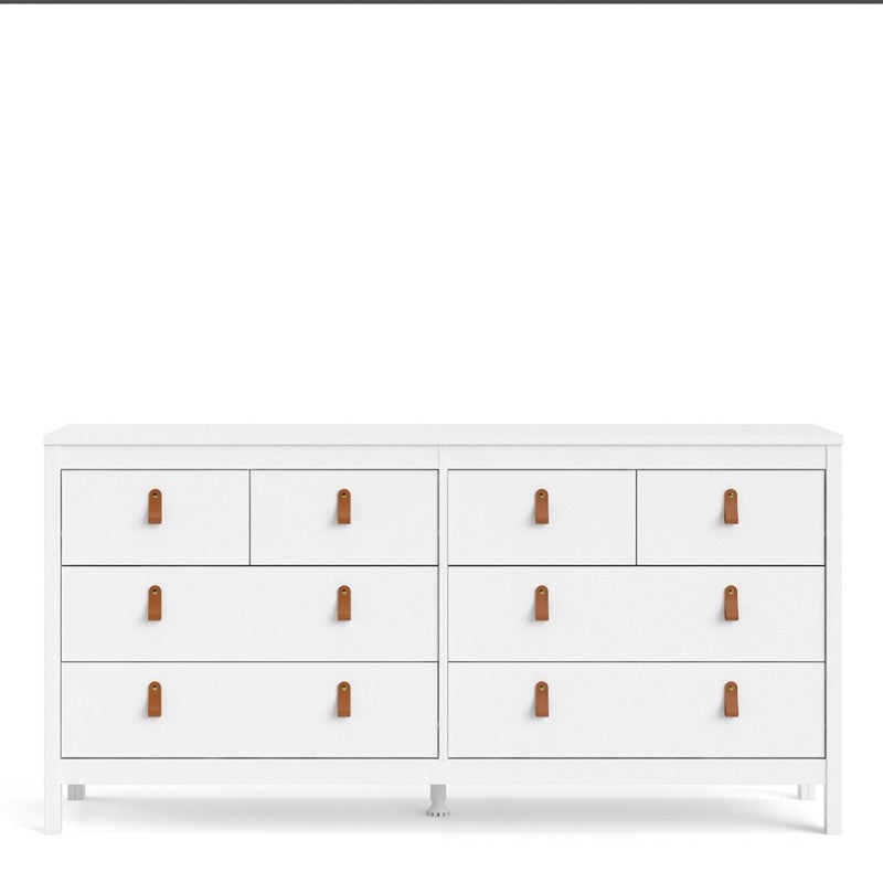 Barcelona Double dresser 4+4 drawers in White