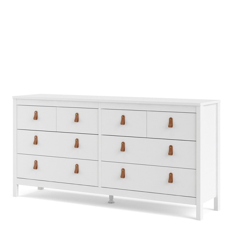 Barcelona Double dresser 4+4 drawers in White