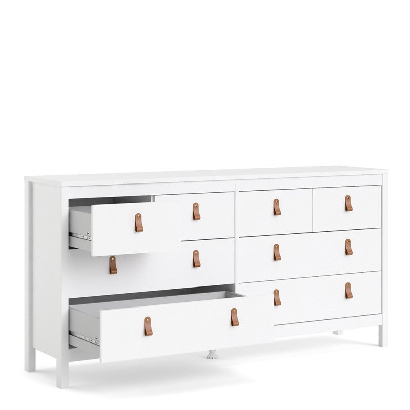 Barcelona Double dresser 4+4 drawers in White