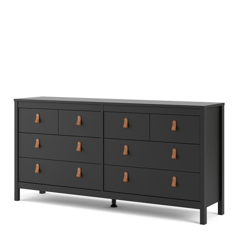 Barcelona Double dresser 4+4 drawers in Matt Black