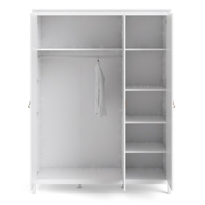 Barcelona Wardrobe with 3 doors in White