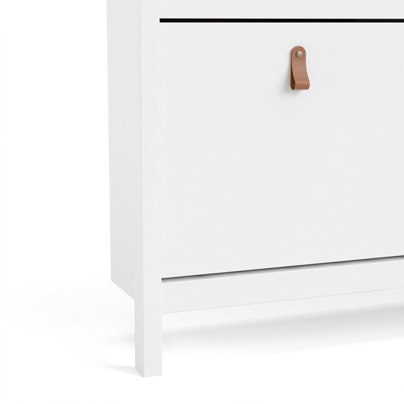 Barcelona Shoe cabinet 4 compartments in White