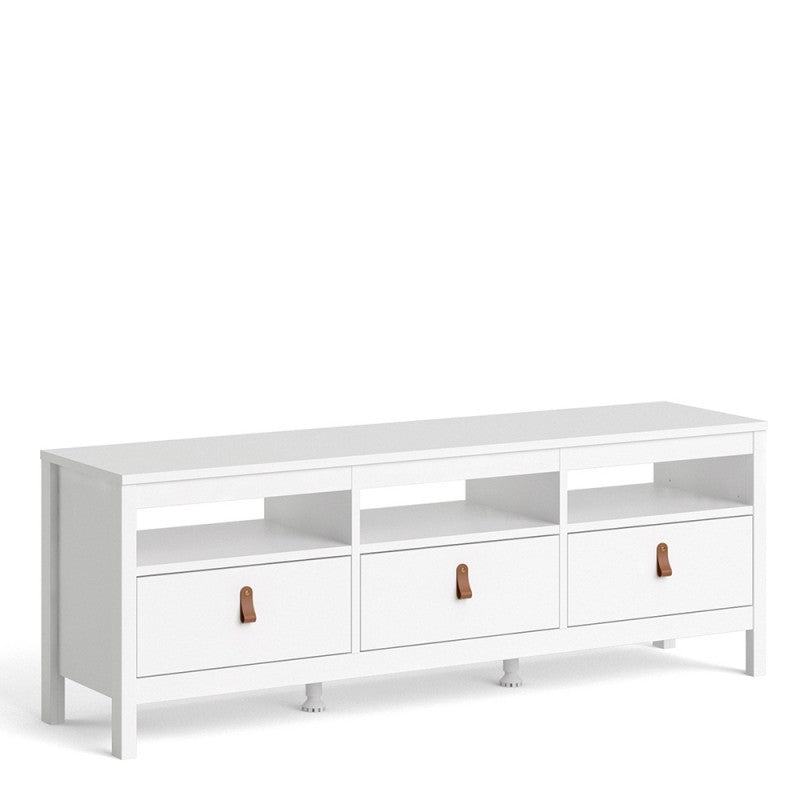 Barcelona Tv-unit 3 drawers in White