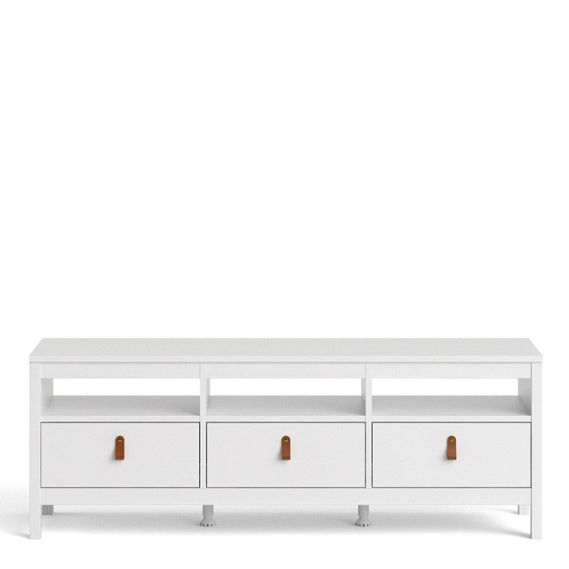 Barcelona Tv-unit 3 drawers in White