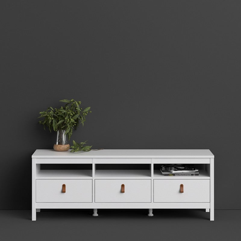 Barcelona Tv-unit 3 drawers in White