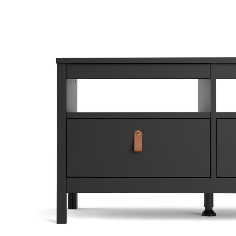 Barcelona Tv-unit 3 drawers in Matt Black