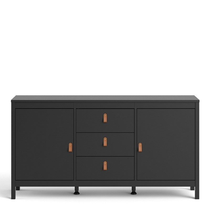 Barcelona Sideboard 2 doors + 3 drawers  in Matt Black