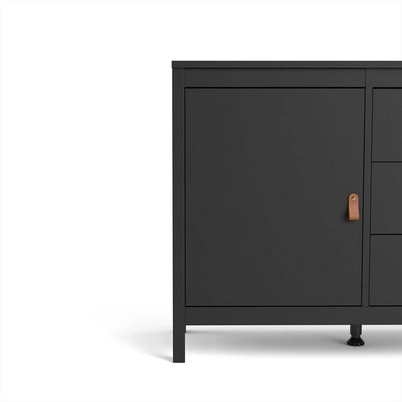 Barcelona Sideboard 2 doors + 3 drawers  in Matt Black