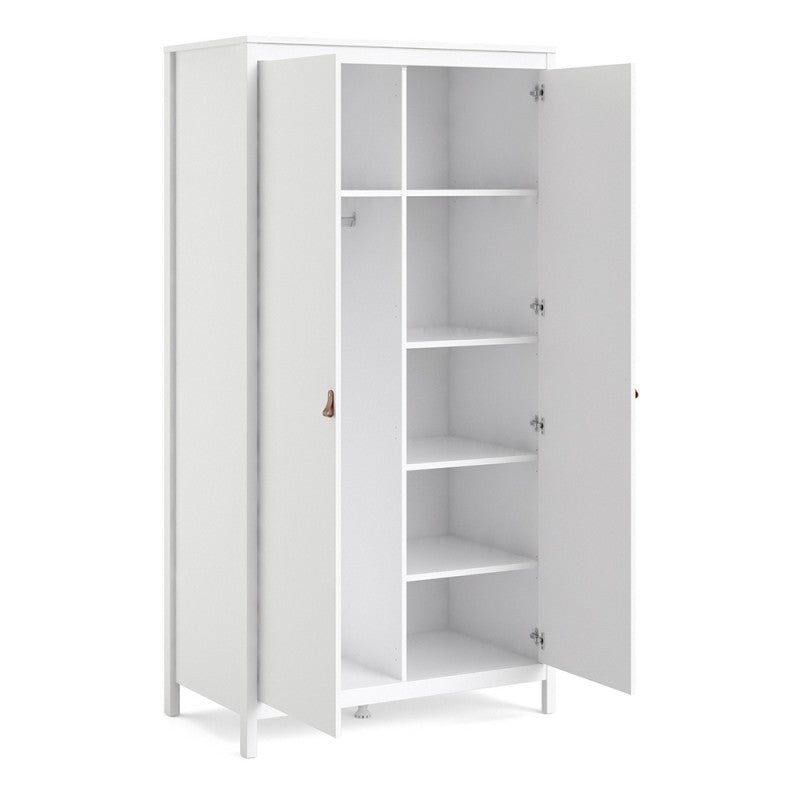 Barcelona Wardrobe with 2 doors in White