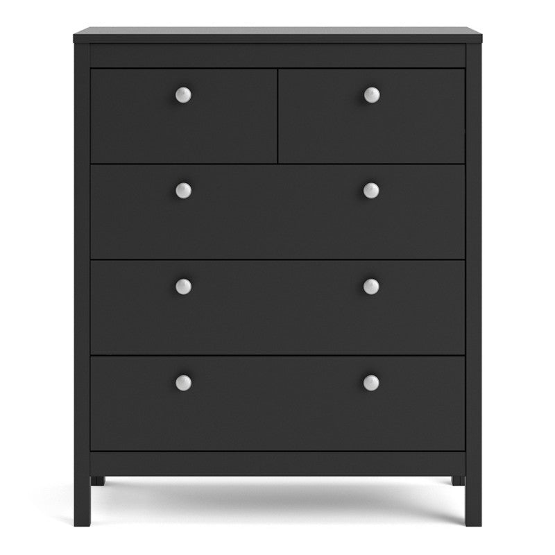 Madrid Chest 3+2 drawers in Matt Black