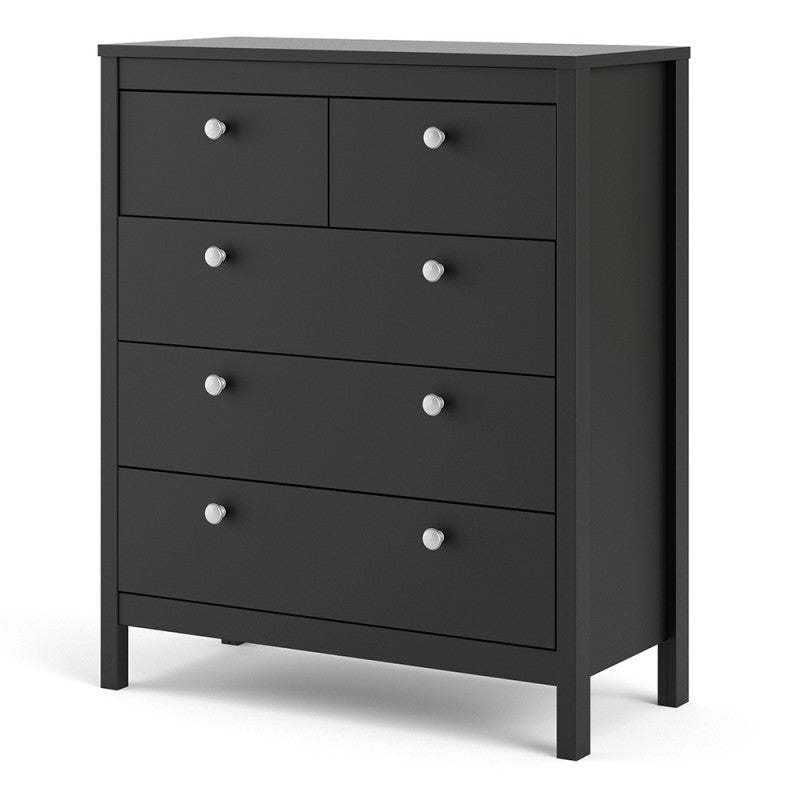 Madrid Chest 3+2 drawers in Matt Black