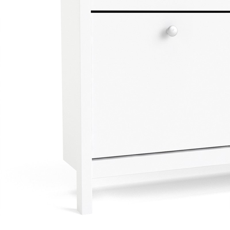 Madrid Shoe cabinet 4 compartments in White