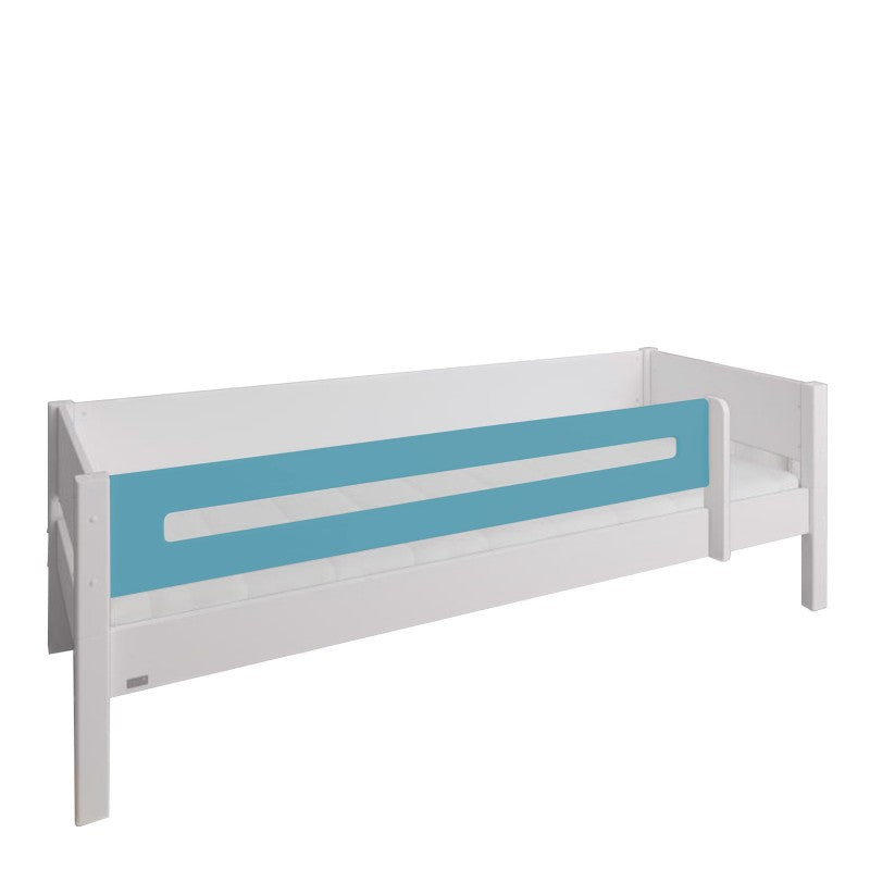 Manis-h White Day Bed with Safety Rail in Petroleum